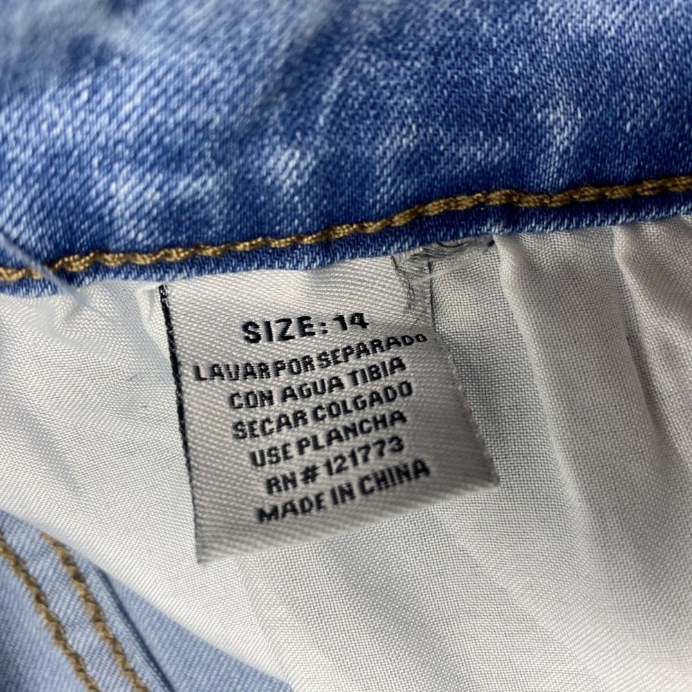 Womens Gogo Jean Skinny Jeans High Rise Distressed Denim Pants Size 14 - Picture 10 of 16